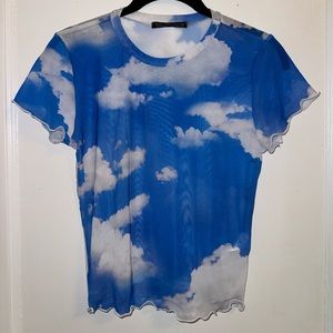 Head in the Clouds Mesh Crop Top